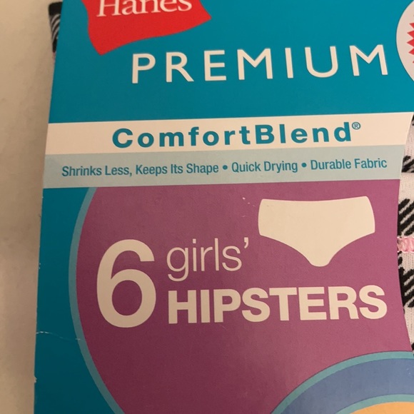 New Hanes 6 girls hipsters size 16. - Picture 2 of 5